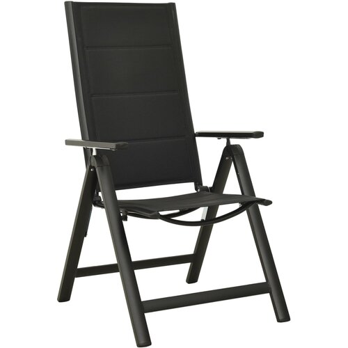 Maison Chic Zložljivi Vrtni Stoli - Stol za vrti 2 kosa tekstil in aluminij črni JS2687, (21876239) Slike