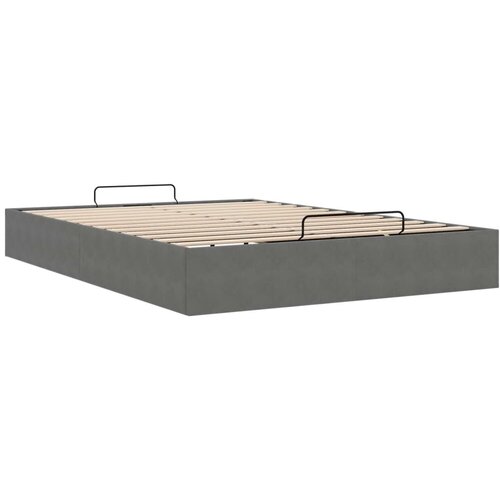 Otoman krevet Tamnosiva 153 x 203 cm Bar&amp;scaron;un - Tamnosiva 152 x 203 cm Slike