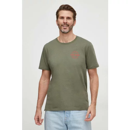 PepeJeans Bombažna kratka majica moški, zelena barva