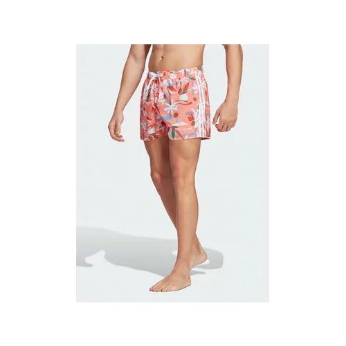 Adidas Kopalne hlače Seasonal Floral CLX Very Short Length Swim Shorts HT2122 Oranžna Regular Fit