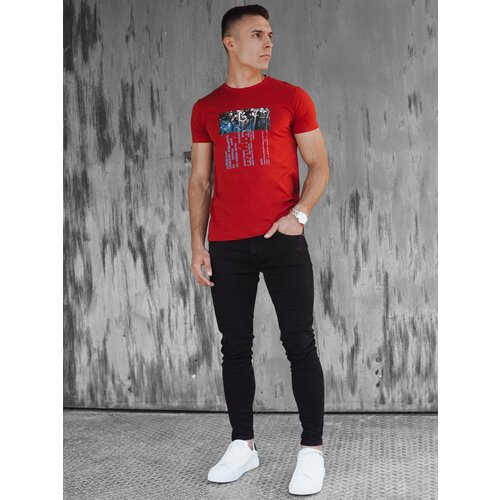 DStreet Men's Red T-Shirt Cene