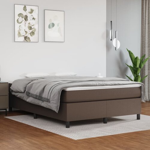  Okvir za krevet s oprugom smeđi 140x190 cm od umjetne kože Cene