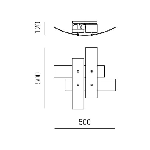 Gea luce lara p p arg - stropno svetlo lara 2xE27/52W/230V 50 cm srebrne boje Slike