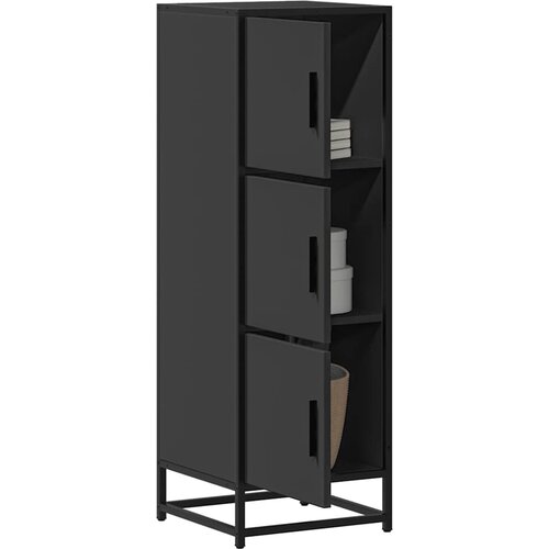  Visoka ploča crna 35,5x35x106,5 cm Konstruirano drvo i metal Slike