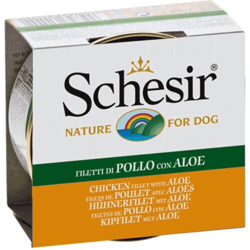 Schesir konzerva za odrasle pse Adult Dog, 150 g - piletina i aloe vera Slike
