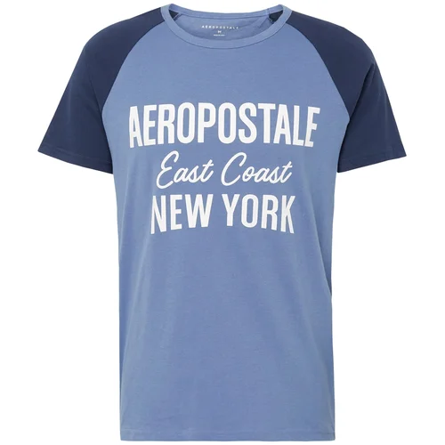 AÉROPOSTALE Majica 'EAST COAST' marine / golobje modra / off-bela