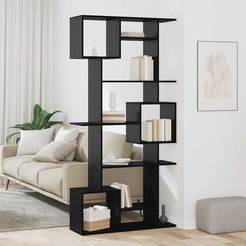 vidaXL Knjigovni omar Črni hrast 92 x 29 x 188 cm Konstruiran les Cene