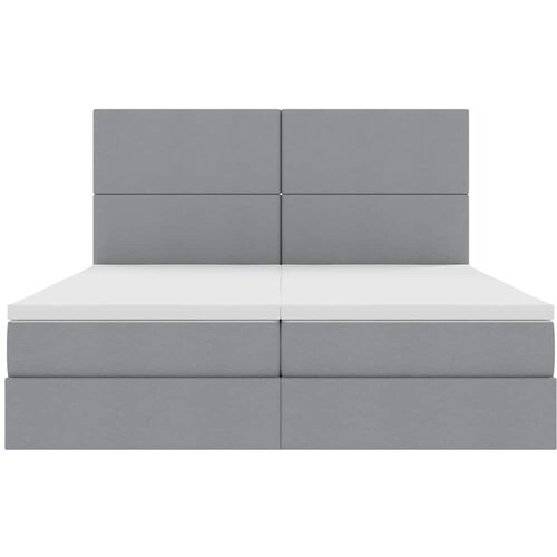  Krevet s od storage s pohranom Svjetlosiva 180 x 200 cm Tkanina Slike