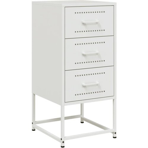 Maison Chic Nočna omarica - Nočna miza bela 36x39x78 cm jeklo, (21689368) Cene