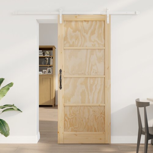 vidaXL Klizna Vrata s Hardver Set 83x202 cm Čvrsto Borovo Drvo Cijene