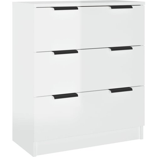 Maison Chic Komoda - Predalnik visok sijaj bela 60x30x70 cm konstruiran les, (21719274) Slike