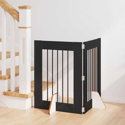  Vrata za pse z stojali 2 pcs Črni hrast 60 x 80 cm, (5000232795) Cene
