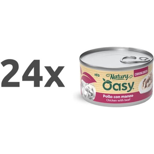 Oasy Cat Natury Adult fileji v juhi, konzerva - pi&scaron;čanec in govedina - 85 g 24 x 85 g Cene