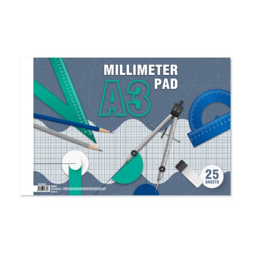 Milimita, milimetarski blok A3, 25 lista ( 106421 ) Slike