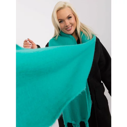 Fashion Hunters Turquoise plain fringed scarf