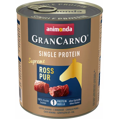 Animonda GranCarno Adult Single Protein Supreme 24 x 800 g - Čista konjetina