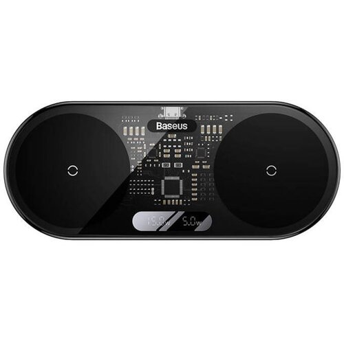 Baseus Dvojni brezžični polnilec Qi z digitalnim LED-zaslonom , 20 W Cene