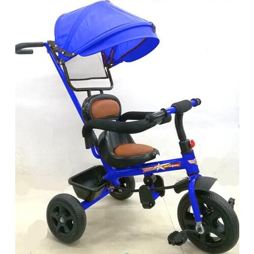 Baby Tricikl sa tendom i kožnim sedi&scaron;tem TS5543 Plava 021869P Cene