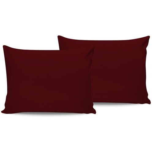  De Maroon Maroon Satin Pillowcase Set (2 Pieces) (EU) (IT) Cene