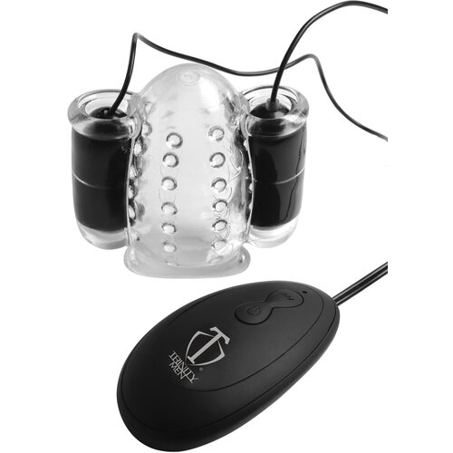 Trinity Vibes Dual Vibrating Cock Teaser Cene