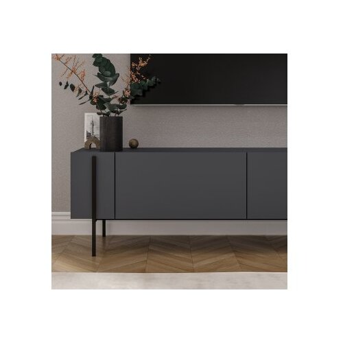 Hanah home TV komoda Herman, 160x45,6x31,4 cm, Antracit Slike