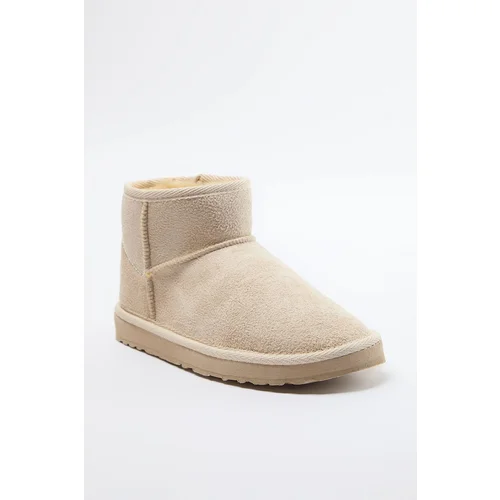 Trendyol Beige Plain Flatform Low Heel Women's Boots