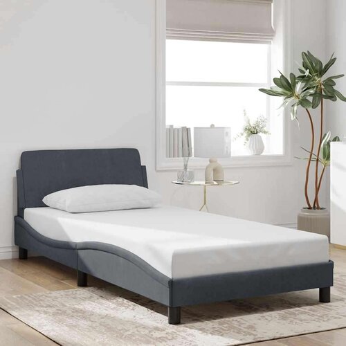  Okvir za krevet Dover tamnosivi 100x203 cm bar&scaron;unasti - Tamno siva 100 x 203 cm Cijene