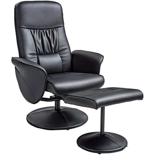 HOMCOM sprostitveni naslonjač kovina, umetno usnje 81D x 76&Scaron; x 101V cm Črna, (5000242932) Cene