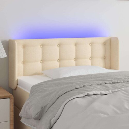  Uzglavlje krem 93x16x78/88 cm od tkanine Slike