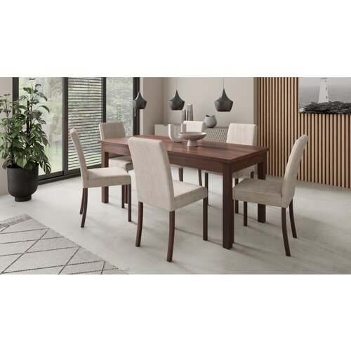 ADRK Blagovaonski set RODOS 81 s pro�irivim stolom i 6 stolica - TAMNI ORAH Cijene