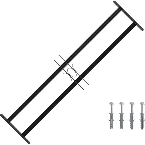  Rešetka za prozor 115 x 30 cm Čelik s prahom premazan Crna Cene