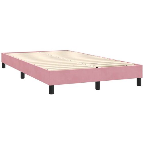  Box Spring krevet s madracem ružičasti 120x220 cm samt Slike