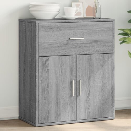  Komoda siva boja hrasta 60 x 31 x 70 cm od konstruiranog drva Cijene