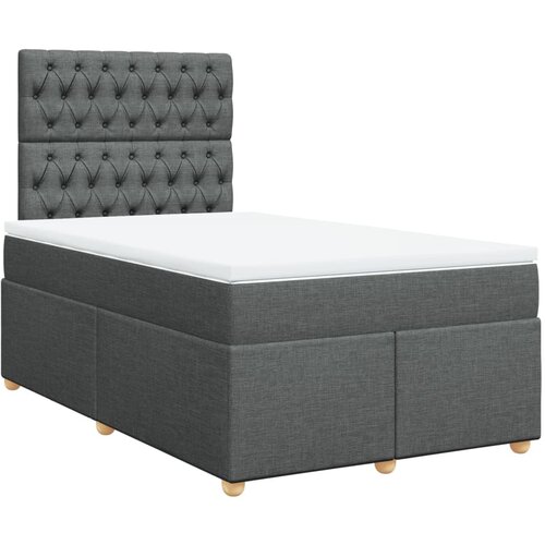 Maison Chic Box spring postelja - Vzmetna postelja z vzmetnico temno siva 120x200 cm blago SL5174, (21905347) Cene