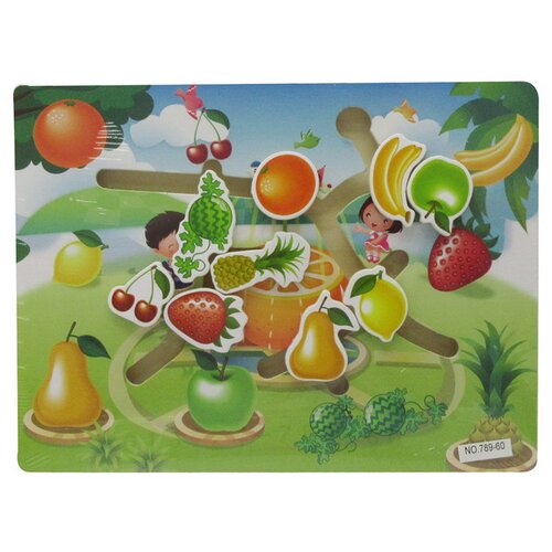  Wooden Puzzle Set Fruits Vegetables Cene