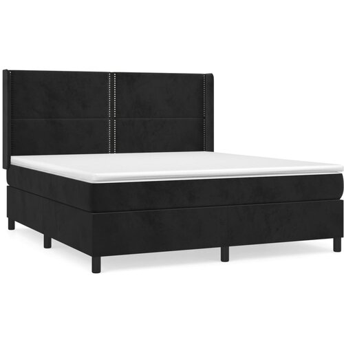 Maison Chic Box spring postelja - Vzmetna postelja z vzmetnico črna 160x200 cm žamet SL21343, (21880874) Cene