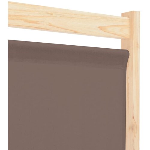  pregrada s 3 panela od tkanine 120 x 170 x 4 cm smeđa Slike