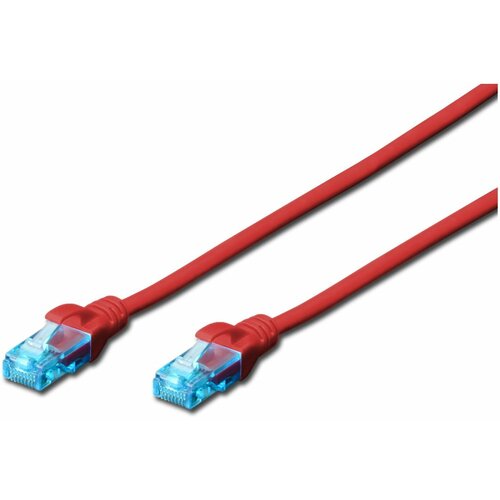 Digitus DK-1511-030/R RJ45 omrežni kabel\, Patch kabel CAT 5e U/UTP 3.00 m rdeča 1 kos, (20421747) Cene
