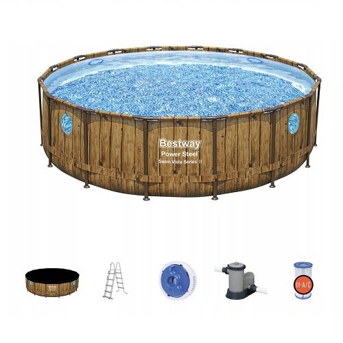 Bestway bazen porodični za dvorište Wood 549x122cm Cene