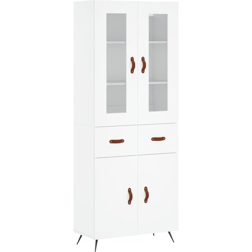 Maison Chic Visoka omara - Komoda - Predalnik bela 69,5x34x180 cm inženirski les, (21719686) Cene