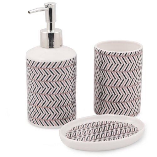 Mioli Decor Crno-bijeli set kupaonskog pribora od poliresina Lidya - Slike