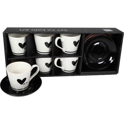 Sigma Set šoljica za kafu 180ml 6/1 porcelan Srce rxg-n24106d Cene