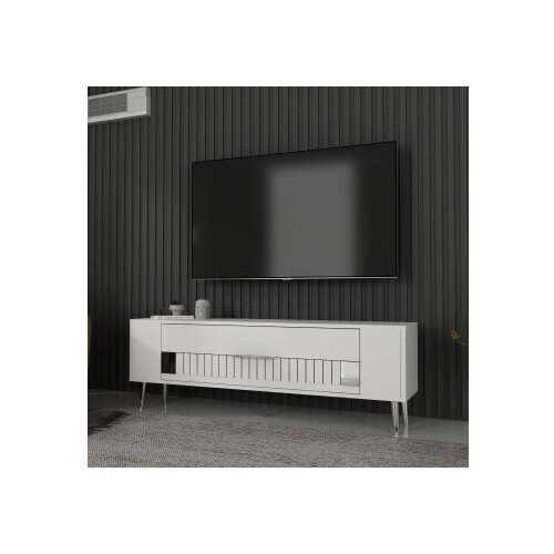 Hanah home tv polica Retrolp4 white silver Cene