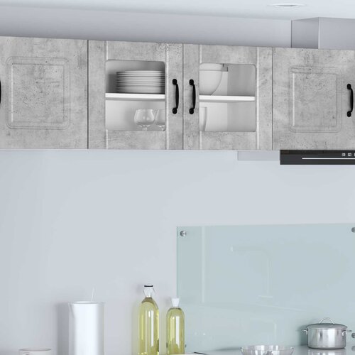  Zidni stakleni ormarić Lucca Betonska siva 80 x 31 x 40 cm Cene