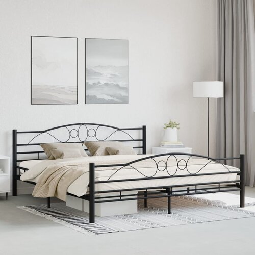 Furnova Posteljni okvir črno jeklo 180x200 cm, (21931446) Slike