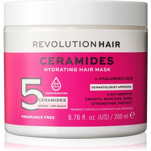 Revolution Haircare 5 Ceramides + Hyaluronic Acid hidratantna maska za kosu s ceramidima 200 ml