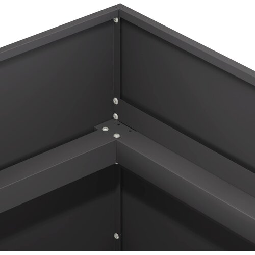  Vrtna saksija Crna 80 x 80 x 60 cm Čelična vrata Slike