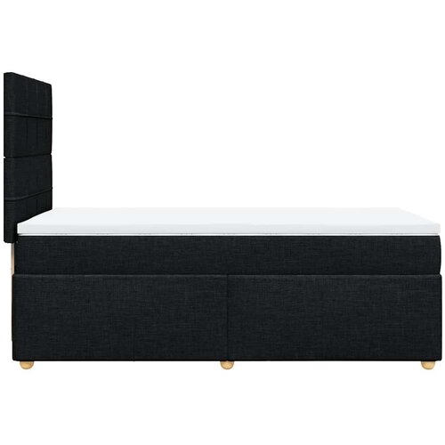  Krevet s oprugama i madracem crni 100 x 200 cm od tkanine Slike