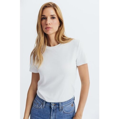 Legendww bela pamucna majica strukiranog kroja Cene