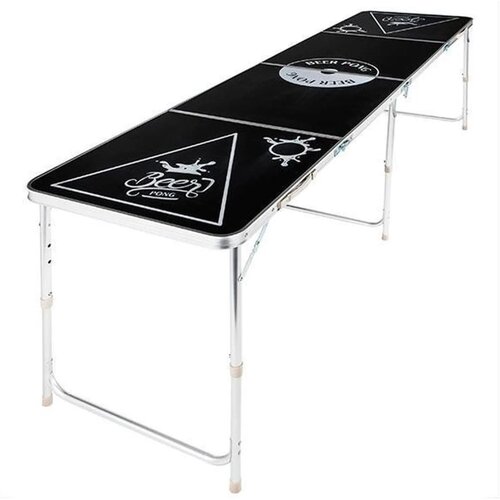 HI sklopivi stol za pivski pong podesive visine crni Slike
